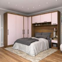 Guarda Roupa Modulado Casal 1,38 m Porta Correr Canto Paris Luciane M07 Cor:Rosa Guarda Roupa Modulado Casal 1,38 m Porta Correr Canto Paris Luciane M07 Cor:Rosa