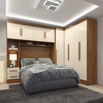 Guarda-roupa Modulado Casal 3 Peças 5 Portas 5 Gavetas com Maleiro Smart Plus