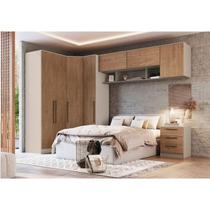 Guarda Roupa Modulado Casal 9 Peças 100% MDF Requinte+ Marrom/Duna Line/Macadâmia