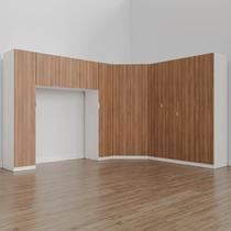 Guarda Roupa Modulado Casal de Canto 11 Portas 5 Peças Hera CabeCasa MadeiraOriginals