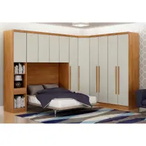 Guarda-Roupa Modulado Casal Safira 005 em MDF com 11 Portas e 7 Gavetas Clic Móveis