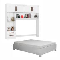 Guarda Roupa Modulado com Cama Paris 4 Portas 2 Gavetas Guarda Roupa Modulado com Cama Paris 4 Portas 2 Gavetas