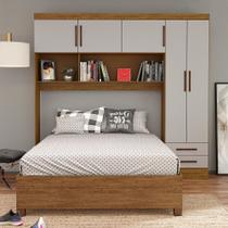 Guarda Roupa Modulado com Cama Paris 5 Portas 2 Gavetas - Carioca Moveis