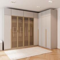 Guarda-roupa Modulado de Canto 10 Peças 18 Portas Jade CabeCasa MadeiraOriginals Cinza Urbano/Avelã