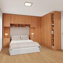 Guarda-roupa Modulado de Canto 11 Portas 7 Peças Hera Cabecasa Madeiramadeira Louro/Cinza