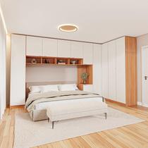 Guarda-roupa Modulado de Canto 11 Portas 8 Peças Hera Cabecasa Madeiramadeira Louro/Branco Geada/Cinza