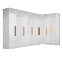 Guarda-roupa Modulado de Canto 11 Portas e 4 Gavetas Paris