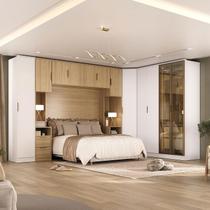 Guarda Roupa Modulado de Canto 12 Portas c/ Led 100% MDF