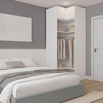 Guarda-Roupa Modulado de Canto 2 Peças 2 Portas Jade CabeCasa MadeiraMadeira Branco Fosco Guarda-Roupa Modulado de Canto 2 Peças 2 Portas Jade CabeCasa MadeiraMadeira Branco Fosco