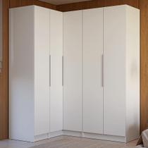 Guarda-Roupa Modulado de Canto 310 cm 5 Portas 2 Gavetas Branco Neo Madesa 01 Guarda-Roupa Modulado de Canto 310 cm 5 Portas 2 Gavetas Branco Neo Madesa 01