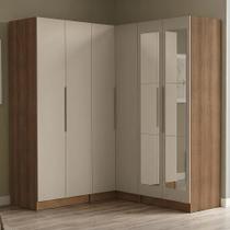 Guarda-Roupa Modulado de Canto 350 cm 6 Portas com Espelhos 4 Gavetas Neo Madesa 02 Guarda-Roupa Modulado de Canto 350 cm 6 Portas com Espelhos 4 Gavetas Neo Madesa 02