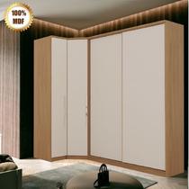 Guarda Roupa Modulado de Canto 4 Portas 3 Peças Decor
