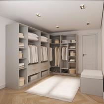 Guarda-Roupa Modulado de Canto 5 Peças Jade CabeCasa MadeiraOriginals Cinza/Urbano