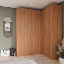Guarda Roupa Modulado de Canto 5 Portas 3 Peças Hera CabeCasa MadeiraMadeira Louro