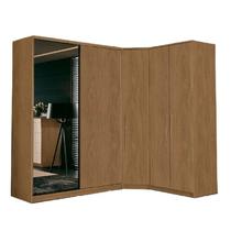 Guarda Roupa Modulado de Canto 5 Portas com Espelho 3 Peças Decor