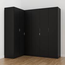 Guarda Roupa Modulado de Canto 6 Portas 3 Peças Hera CabeCasa MadeiraOriginals