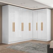 Guarda-roupa Modulado de Canto 9 Portas e 2 Gavetas Paris