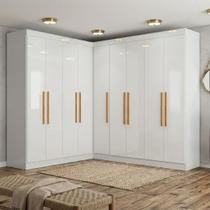 Guarda-roupa Modulado de Canto 9 Portas e 4 Gavetas Paris Guarda-roupa Modulado de Canto 9 Portas e 4 Gavetas Paris