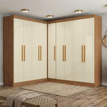 Guarda-roupa Modulado de Canto 9 Portas e 4 Gavetas Paris Guarda-roupa Modulado de Canto 9 Portas e 4 Gavetas Paris