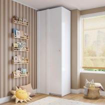 Guarda-roupa Modulado de Canto Linear 1 Porta Wave Casatema Branco Guarda-roupa Modulado de Canto Linear 1 Porta Wave Casatema Branco