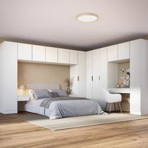 Guarda-Roupa Modulado de Canto Linear 12 Peças com 13 Portas Orion CabeCasa MadeiraOriginals Bege/Aveia Guarda-Roupa Modulado de Canto Linear 12 Peças com 13 Portas Orion CabeCasa MadeiraOriginals Bege/Aveia