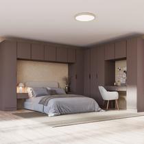 Guarda-Roupa Modulado de Canto Linear 12 Peças com 13 Portas Orion CabeCasa MadeiraOriginals Marrom/Mocha