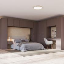 Guarda-roupa Modulado de Canto Linear 12 Peças com 13 Portas Orion CabeCasa MadeiraOriginals Mocha