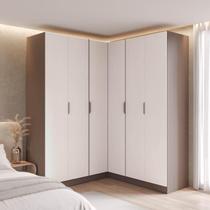 Guarda-roupa Modulado de Canto Linear 4 Peças 6 Portas Cabecasa Madeiraoriginals Mocha/Linho Guarda-roupa Modulado de Canto Linear 4 Peças 6 Portas Cabecasa Madeiraoriginals Mocha/Linho