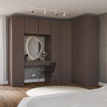 Guarda-Roupa Modulado de Canto Obliquo 6 Peças 7 Portas Orion CabeCasa MadeiraOriginals Marrom/Mocha Guarda-Roupa Modulado de Canto Obliquo 6 Peças 7 Portas Orion CabeCasa MadeiraOriginals Marrom/Mocha