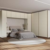 Guarda-Roupa Modulado de Canto Obliquo 8 Peças 9 Portas Orion CabeCasa MadeiraOriginals Aveia/Linho Guarda-Roupa Modulado de Canto Obliquo 8 Peças 9 Portas Orion CabeCasa MadeiraOriginals Aveia/Linho