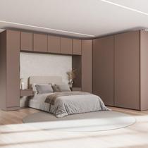 Guarda-Roupa Modulado de Canto Obliquo 8 Peças 9 Portas Orion CabeCasa MadeiraOriginals Mocha Guarda-Roupa Modulado de Canto Obliquo 8 Peças 9 Portas Orion CabeCasa MadeiraOriginals Mocha