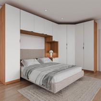 Guarda Roupa Modulado de Casal 10 Portas 5 Peças e 1 Mesa de Cabeceira Hera CabeCasa MadeiraMadeira Louro/Branco Geada Guarda Roupa Modulado de Casal 10 Portas 5 Peças e 1 Mesa de Cabeceira Hera CabeCasa MadeiraMadeira Louro/Branco Geada