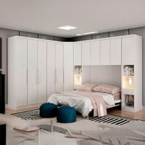Guarda-Roupa Modulado de Casal Safira 002 em MDF com 12 Portas e 8 Gavetas Clic Móveis