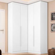 Guarda-Roupa Modulado Dormitório Casal Canto com 4 Portas Versatille Yescasa Branco Guarda-Roupa Modulado Dormitório Casal Canto com 4 Portas Versatille Yescasa Branco