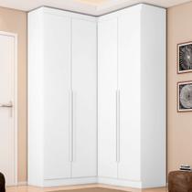 Guarda-Roupa Modulado Dormitório Casal Canto com 4 Portas Versatille Yescasa Branco Guarda-Roupa Modulado Dormitório Casal Canto com 4 Portas Versatille Yescasa Branco