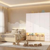 Guarda-roupa Modulado e Bicama Casal Reversível Infantil Wave Casatema Madeiraoriginals