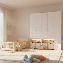 Guarda-roupa Modulado e Cama Solteiro Montessoriano Infantil Wave Casatema Madeiraoriginals