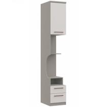 Guarda Roupa Modulado Elegance com 2 Gavetas - Níquel/Blanc