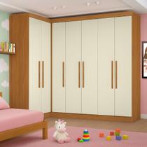 Guarda-Roupa Modulado Infantil 7 Portas Jasmim Bege/Cinamomo/Off White