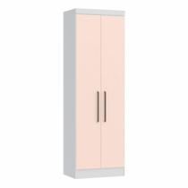 Guarda Roupa Modulado Infinity com 2 Portas - Branco Line/Rosa