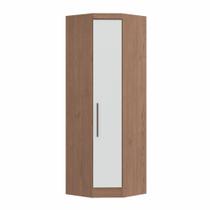 Guarda Roupa Modulado Infinity de Canto com 1 Porta - Macadâmia/Branco Line