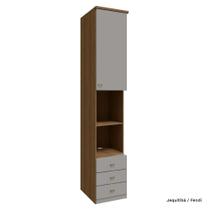 Guarda Roupa Modulado Lateral 01 Porta com 245cm de Altura 03 Gaveta Setiba