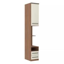 Guarda Roupa Modulado Mesa de Cabeceira Alta 1 Porta 2 Gavetas 38cm Connect Luciane Móveis