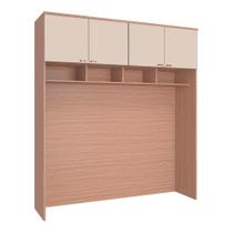 Guarda Roupa Modulado Ponte 4 Portas 2450X1730mm Setiba Plus Rimo Carvalho/Palha