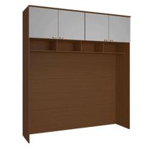 Guarda Roupa Modulado Ponte 4 Portas 245x163cm Setiba Plus Rimo Jequitiba/Fendi