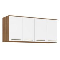 Guarda Roupa Modulado Ponte Casal Irlanda 4 Portas Amêndola/Branco - Demartêz