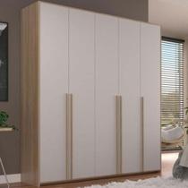 Guarda-Roupa Modulado Raven 5 PT 3 Cinza e Nogueira Guarda-Roupa Modulado Raven 5 PT 3 Cinza e Nogueira
