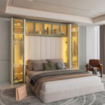 Guarda-Roupa Modulado Reflecta 7 Portas 302,8cm x 240cm Mod 017 100% MDF Innova Bege/Off White Guarda-Roupa Modulado Reflecta 7 Portas 302,8cm x 240cm Mod 017 100% MDF Innova Bege/Off White