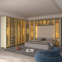 Guarda-roupa Modulado Reflecta Innova 14 Portas 339,2cm x 240cm MOD 004 100% MDF