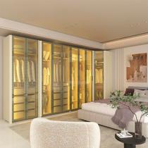 Guarda-Roupa Modulado Reflecta Innova 9 Portas 339,2cm x 240cm Mod 010 100% Bege/Off White Guarda-Roupa Modulado Reflecta Innova 9 Portas 339,2cm x 240cm Mod 010 100% Bege/Off White
